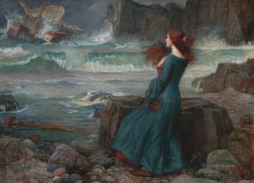 Miranda The Tempest Greek female John William Waterhouse Oil Paintings